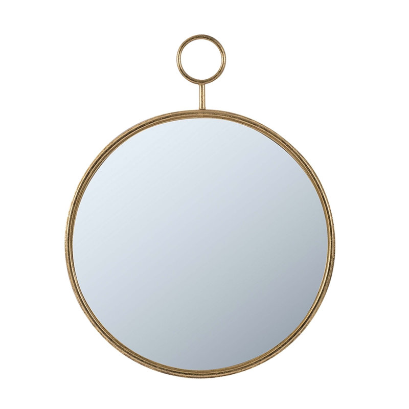 Miroir mural rond en fer Yvan, 28,3 po x 22,4 po