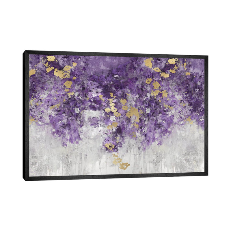 Charmed Purple by Nikki Robbins - Painting on Canvas, 66.04 cm H x 45.72 cm W, Black Framed