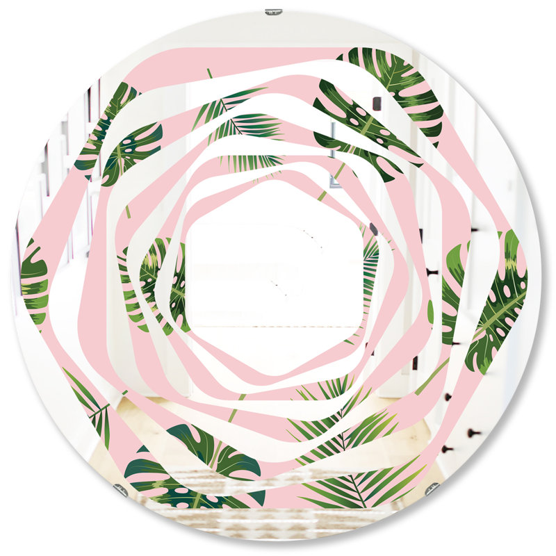Miroir mural Whirl Palm, H 31,5 po x l po