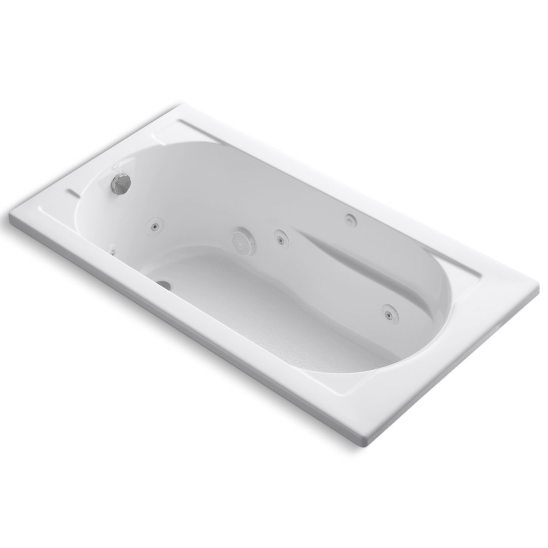 Devonshire® 60" x 32" Acrylic Drop-In Whirlpool Bathtub with 8 Adjustable Jets Kohler 