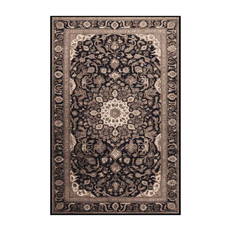 Tapis brun lavable à la machine, Rectangulaire 2 pi x 3 pi