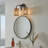 Double Light Vanity With Natural Rattan Shade Wall Lamp