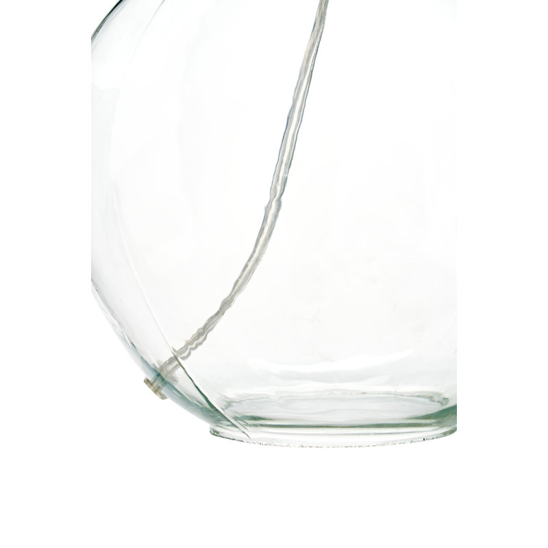 Mila Glass Table Lamp, Grey