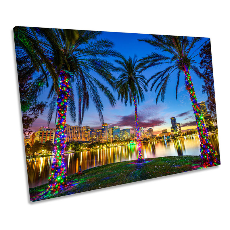 Orlando Florida Skyline - Wrapped Canvas Print, 30.5cm H x 45.7cm W x 2cm D