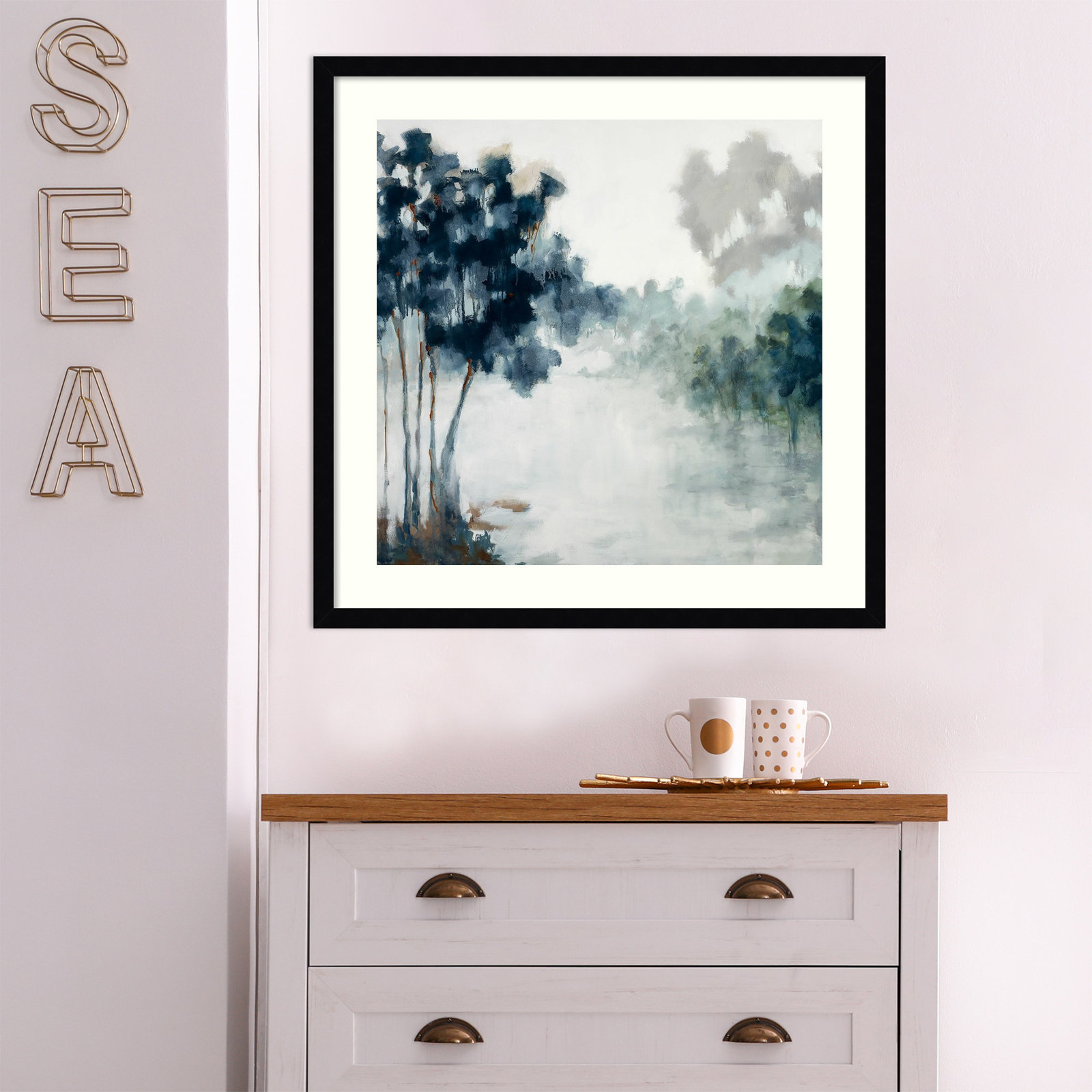 Black Framed Paper, 33" H x 33" W