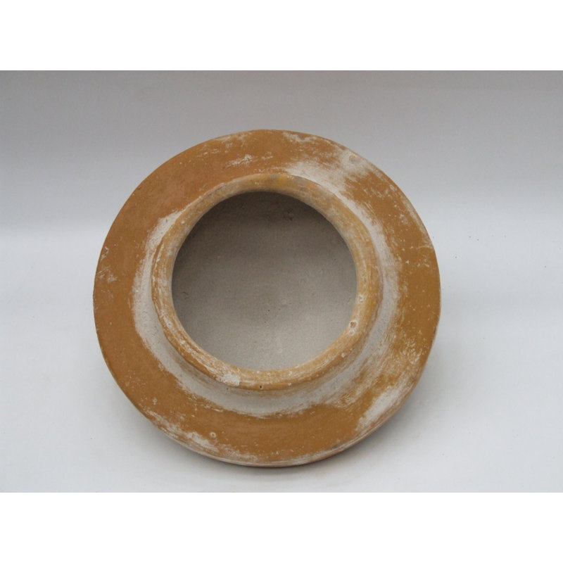 26cm Round Clay Fire Pit Accessory, Yellow