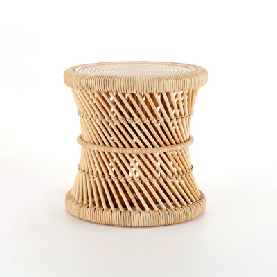 Natura Unique Round Coffee Table, Handmade Natural Sustainable Rattan Boho Table