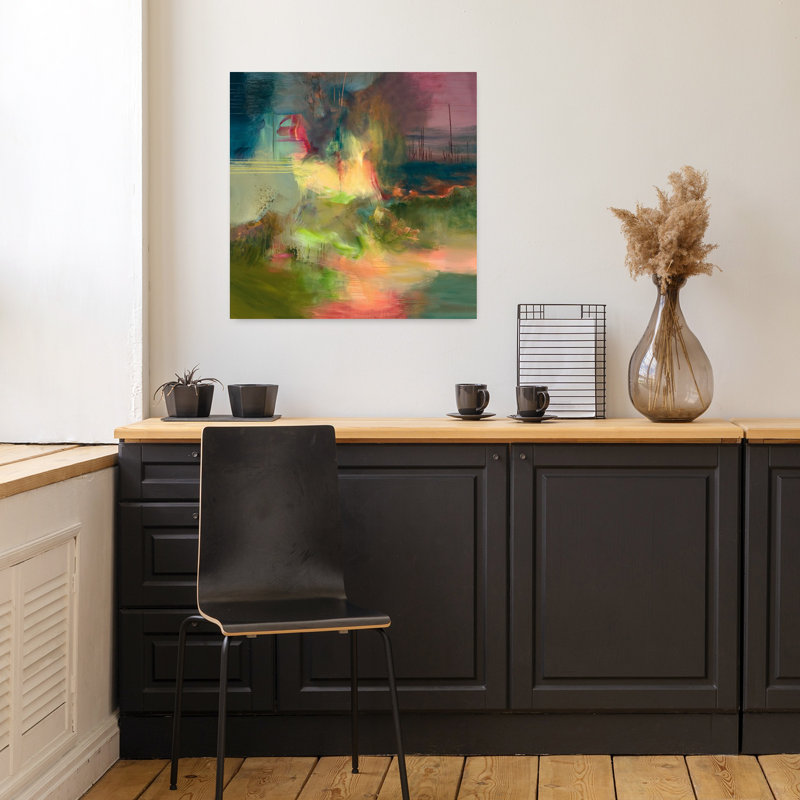 Canto Gitano, art contemporain abstrait, 18" H x 18" W