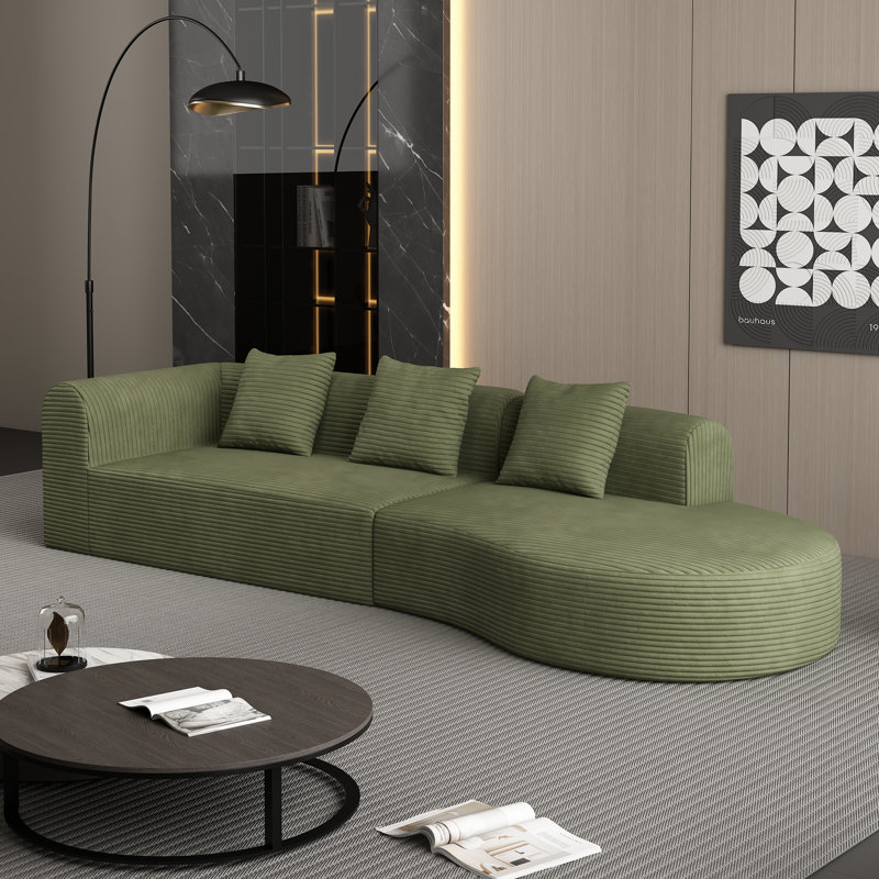 Canapé modulaire profond extra large Boneless, Vert
