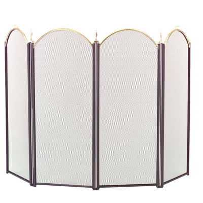 Insco 4 Panel Steel Fireplace Screen