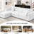 Oversized Modular L-shaped Sectional Sofa With Deep Seat, Wide Ottoman-882417534