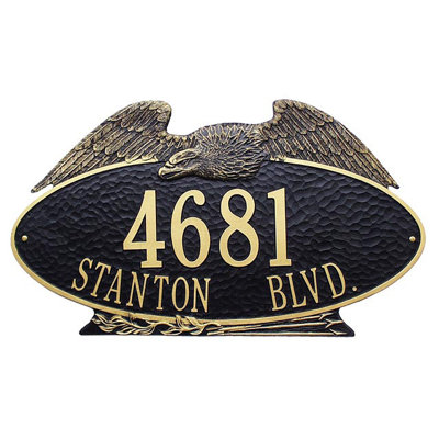 Eagle 2-Line Wall Address Plaque