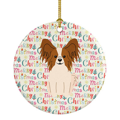 Ornement suspendu Merry Christmas Papillon