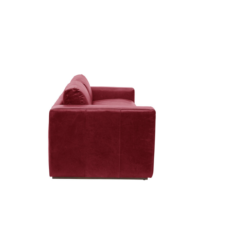 Bolo Sleeper Sofa, Belle Ruby Genuine Leather