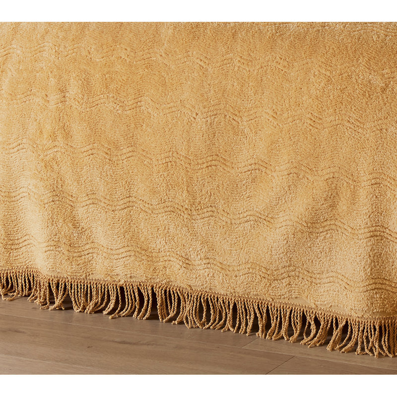 Geneva Cotton Solid Colour Bedspread, White, Single
