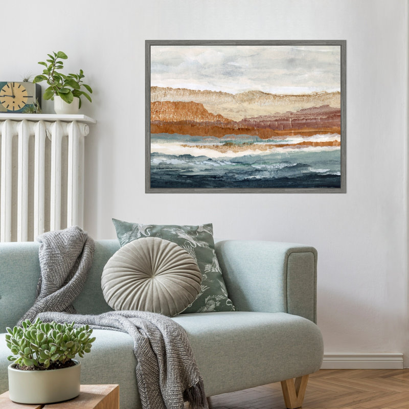 Ember Cliffs by Lara Eckerman Framed Canvas Wall Art Print