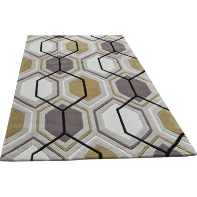 Tecopa area rug Hand Tufted Rectangle Beige/Yellow