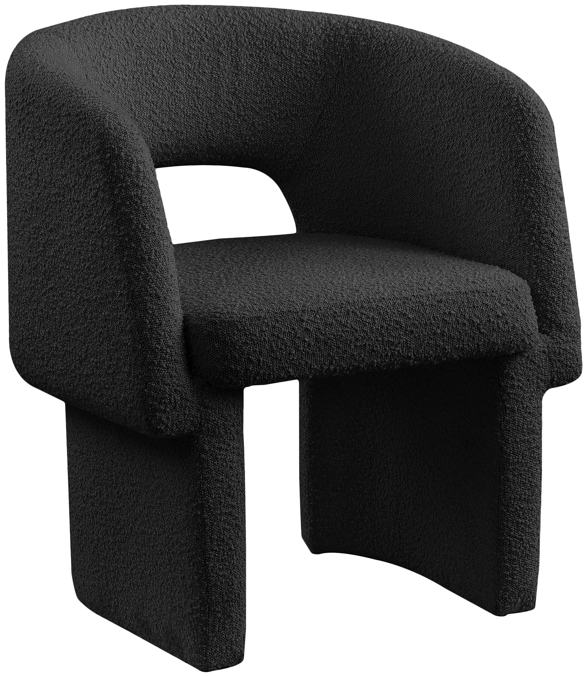 Modern Accent Chair, Upholstered Dining Chairs Set of 6, Short Plush Fabric, Armless Dining Chair with Backrest, Sherpa Chair for Dining Room, Kitchen