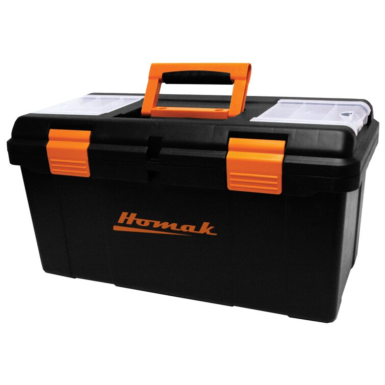 Stalwart Tool Box - Features Removable Small Parts Organizer Tray -  Portable Tool Tote with Handle