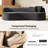 Eliseo Boneless 94.5"W Modern Compression High-Density Foam Sofa with 2 Pillow and No Assembly Needed-739585729