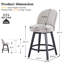 Tabouret de bar rotatif 26,4 po Letecia-1186271833