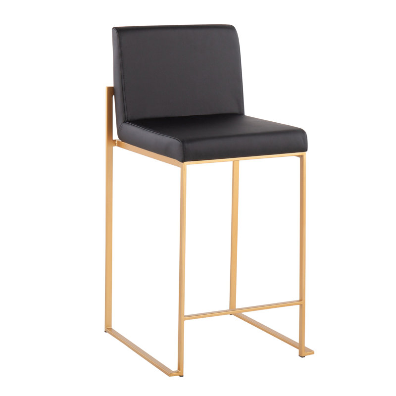 Tabouret de comptoir Fuji Contemporary, 2, Noir, noir, noir, noir, Doré