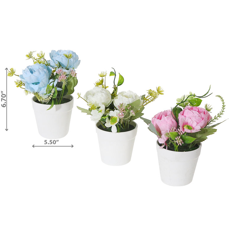 Centre de table pivoine en pot