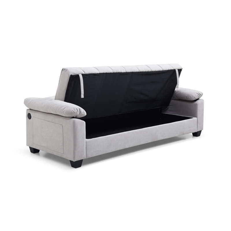 Sofa Bed Sleeper With Storage And One Side Pocket, Offering Supreme Comfort And Practicality