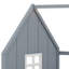 Wood House Bed With Window And Fence-1999328773