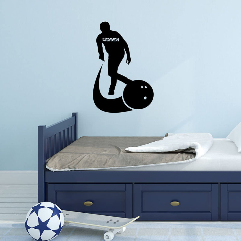 Text & Numbers Non-Wall Damaging Wall Decal, 35" H x 23" W, Black