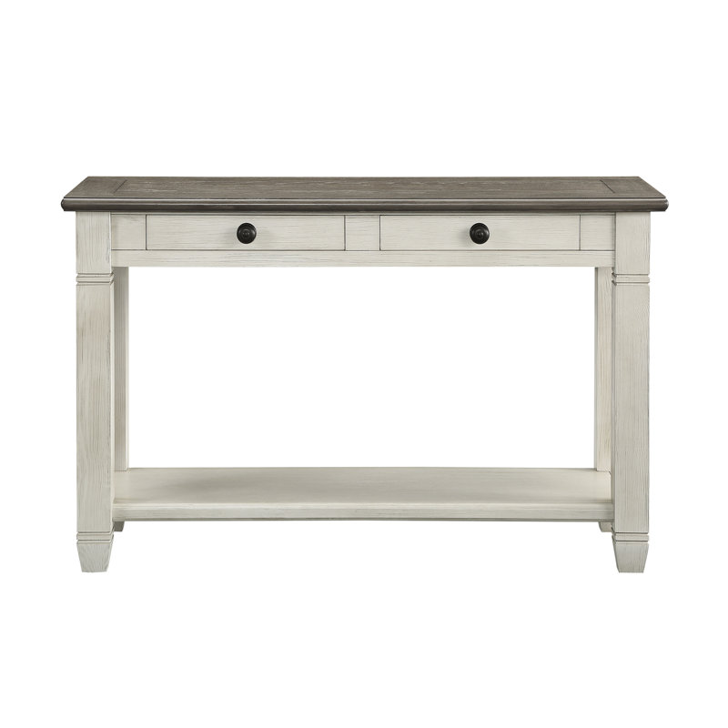 Console Nicoel, H 31 po x l 48 po x P 18 po, Blanc antique