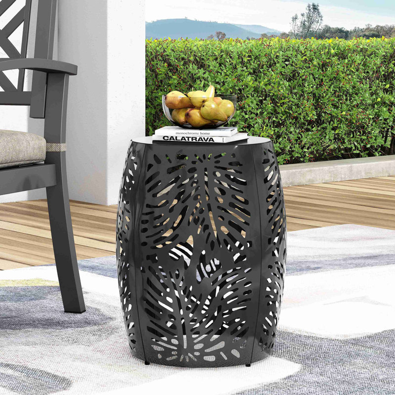 Table de bout en métal - Grand, Black