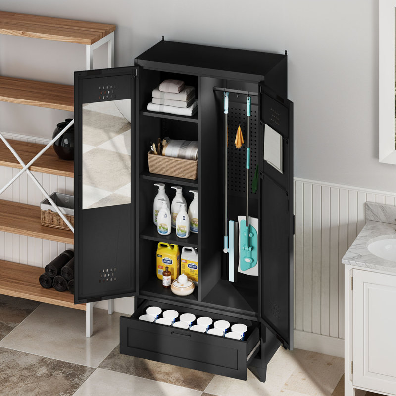 71'' Metal Garage Storage Cabinets with Drawers & Adjustable Shelves