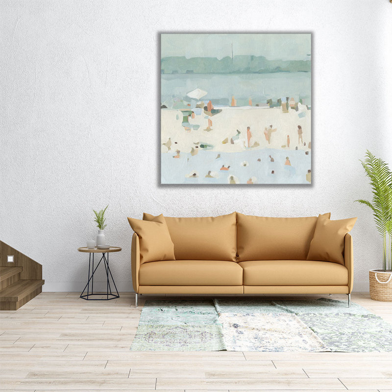 Sea Glass Sandbar I - reproduction d'art sur toile, H 16 po x l 16 po