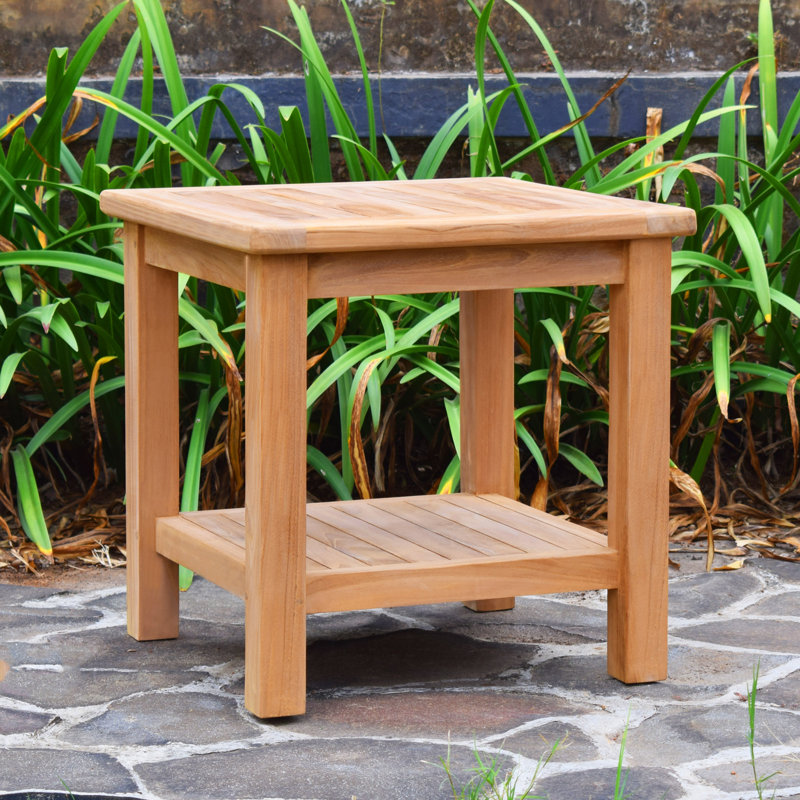 Table de douche en teck 19,7 po