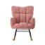Fauteuil oscillant capitonné en tissu pour le salon, fauteuil de chambre de bébé rembourré rose-609538196