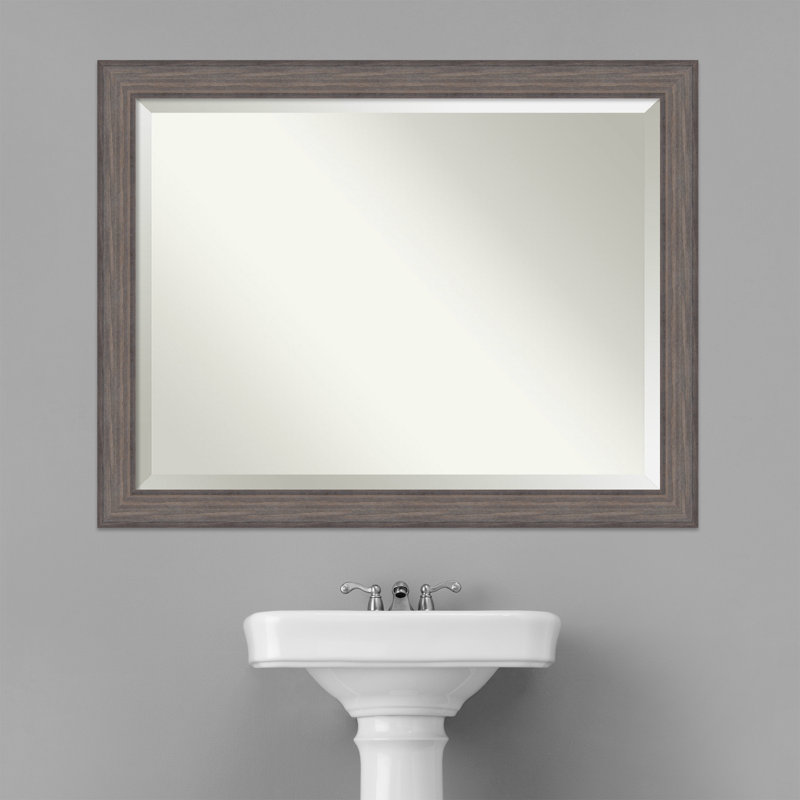 Heidenreich Wood Flat Wall Mirror, 35.25" H x 45.25" W