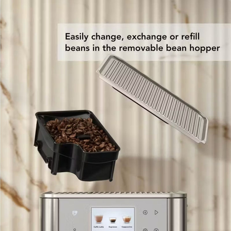 KitchenAid Fully Automatic Espresso Machine KF7 with Milk Attachment, KES8557PL, Porcelain White