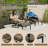 5 Pieces Outdoor Conversation With High Back Swivel Rocking Chairs And Ottoman-710866131-731013372