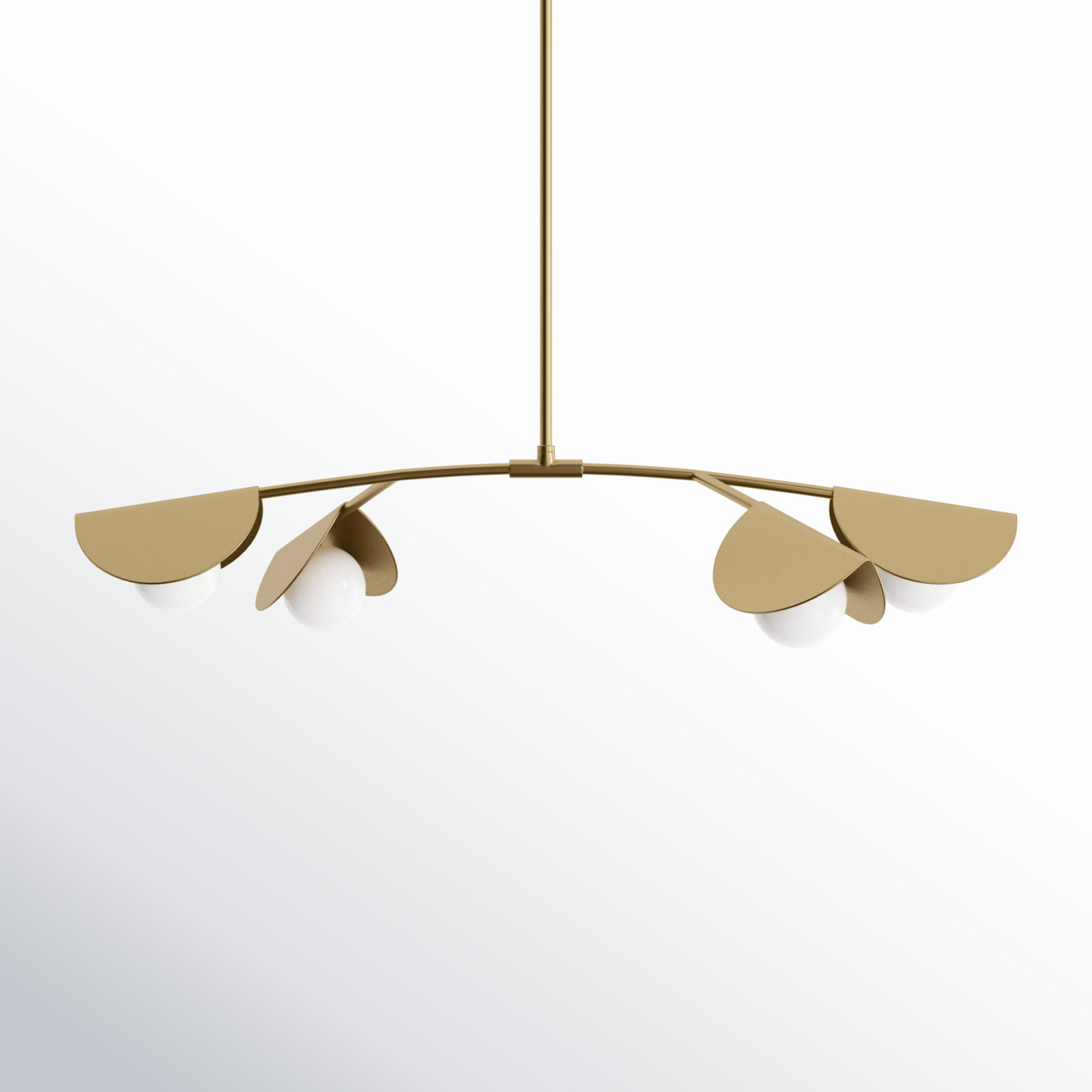 Gamora 4 Light Dimmable Pendant, Aged Brass
