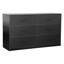 Commode de rangement noire à 6 tiroirs avec grands bacs / tiroirs en tissu | Idée de cadeau