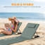Outsunny Set of 2 Foldable Lounger Beach Mat, Portable Sun Lounger Grey