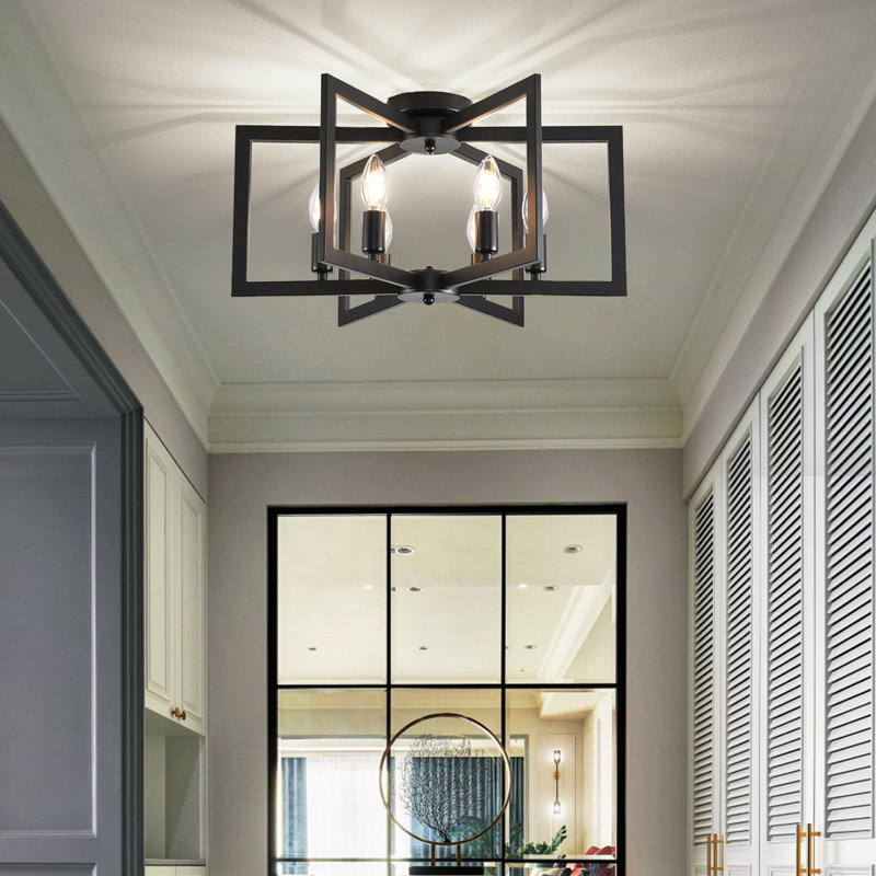 Lustre géométrique moderne en métal