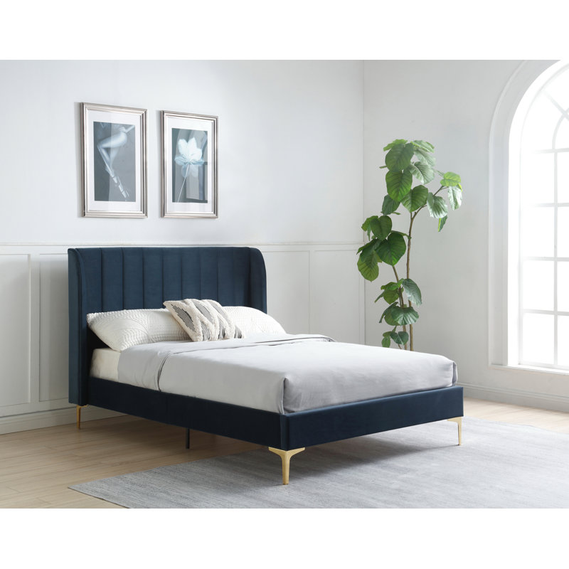 Iva Upholstered Bed, Ink, King (5')