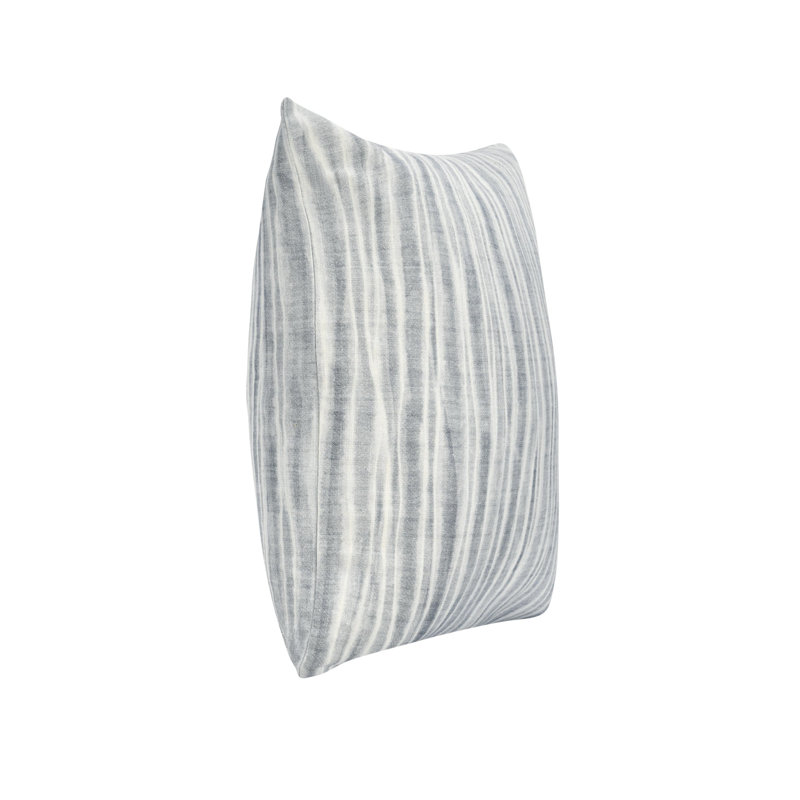 Holston 22" Cotton Fabric Throw Pillow in Green, Green