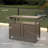 Grill Carts Outdoor Storage Cabinet With Wheels, Metal Outdoor Grill Table Kitchen Dining Table Cooking Prep BBQ Table