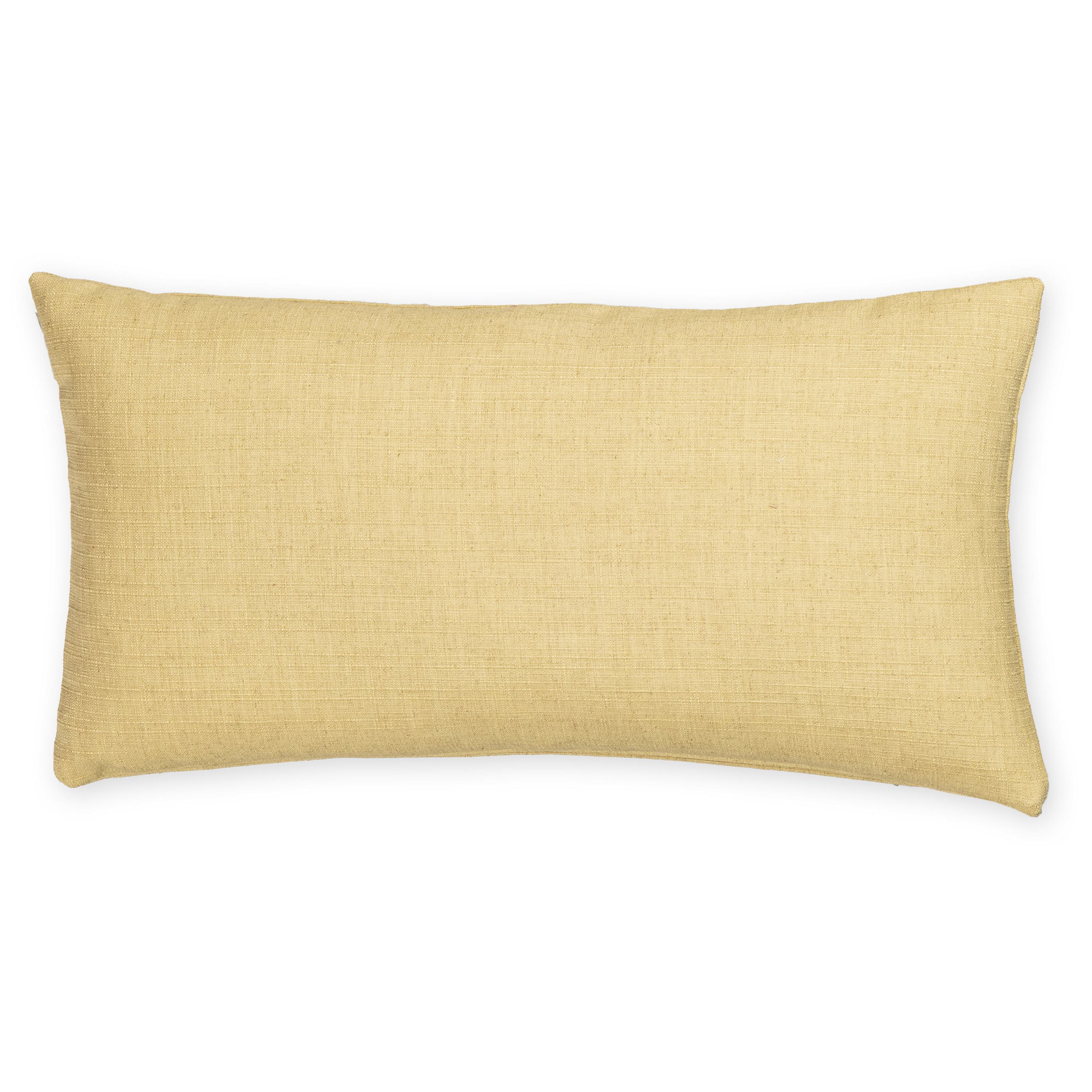 Indy Faux Linen Accent Pillow, Green, Feather, Rectangle 12"H x 21"W