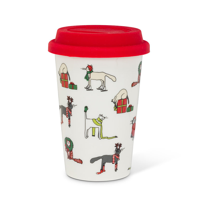 Grande tasse de voyage Holiday Cats