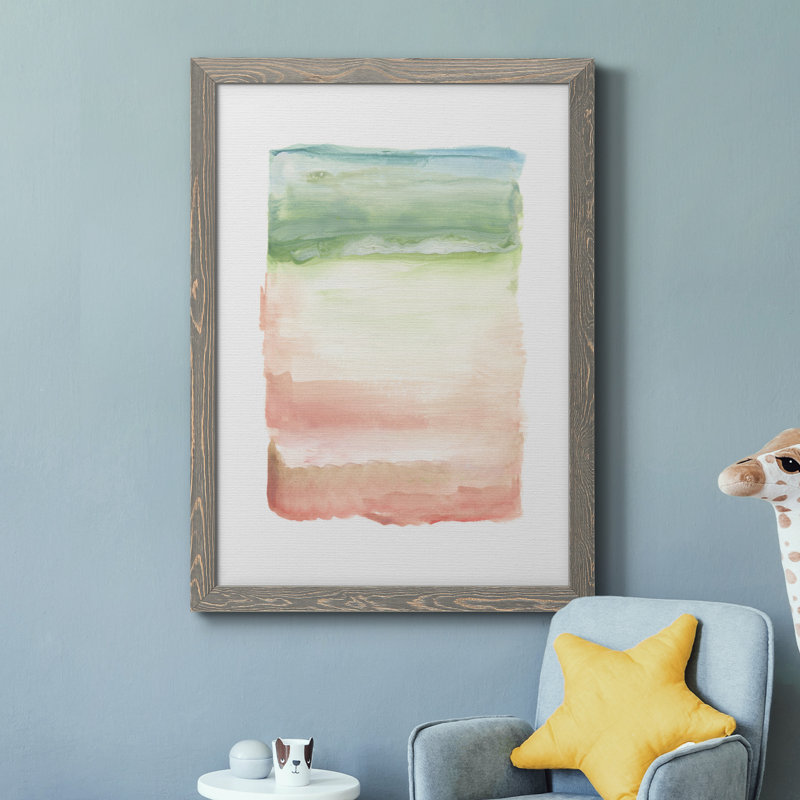 Skye I - Peinture sur toile encadrée, Toile avec cadre gris, H 31,5 po x l 23,5 po x P 1,5 po