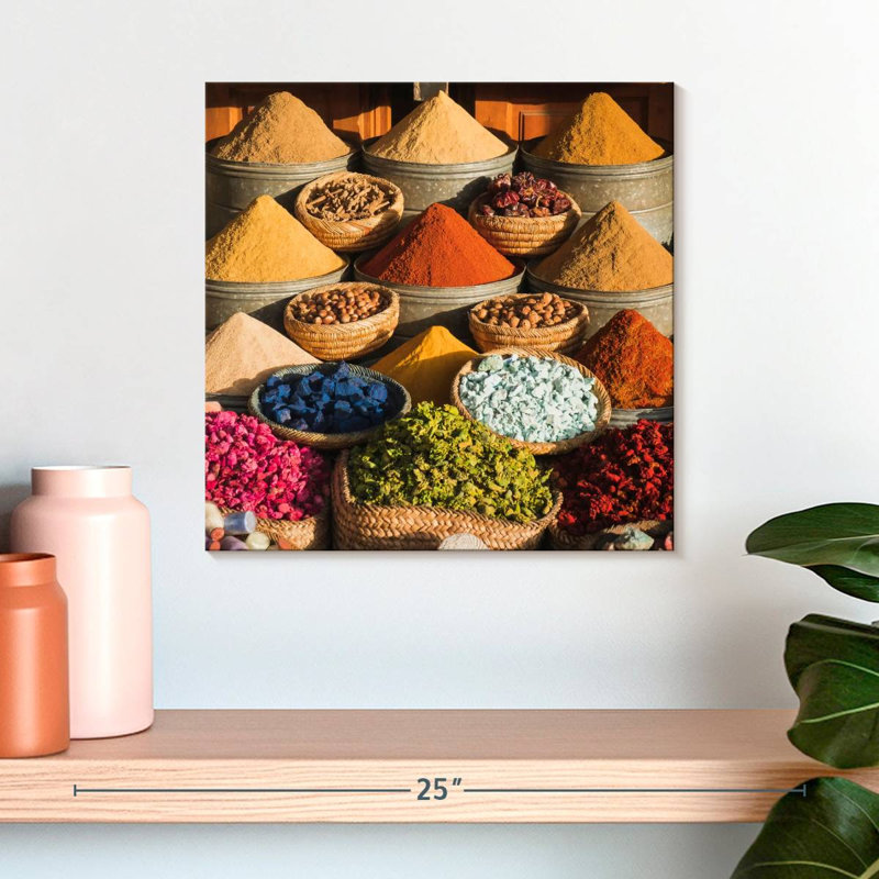 Yarlin, marché de Marrakech, épices, H 16 po x l 16 po